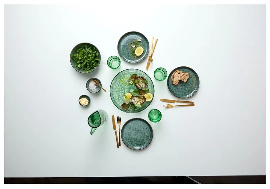 Zelený sklenený servírovací tanier ø 30 cm Kusintha – Bitz