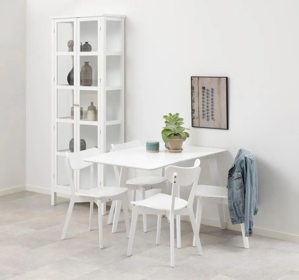 Jídelní rozkládací stůl Roxby 80/120 cm bílý