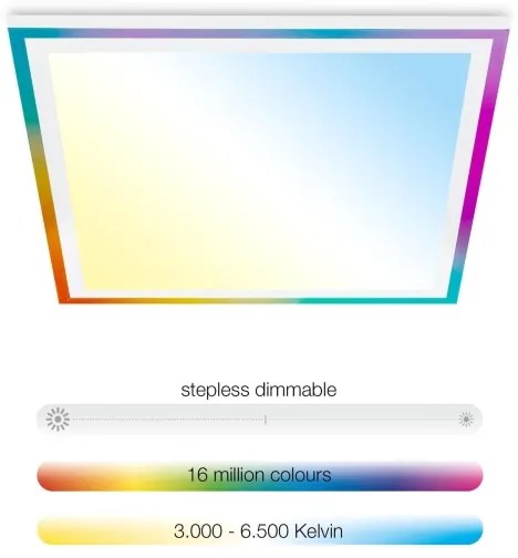 Telefunken 321206TF - LED RGBW Stmievateľné svietidlo LED/18W/230V 3000-6500K + DO