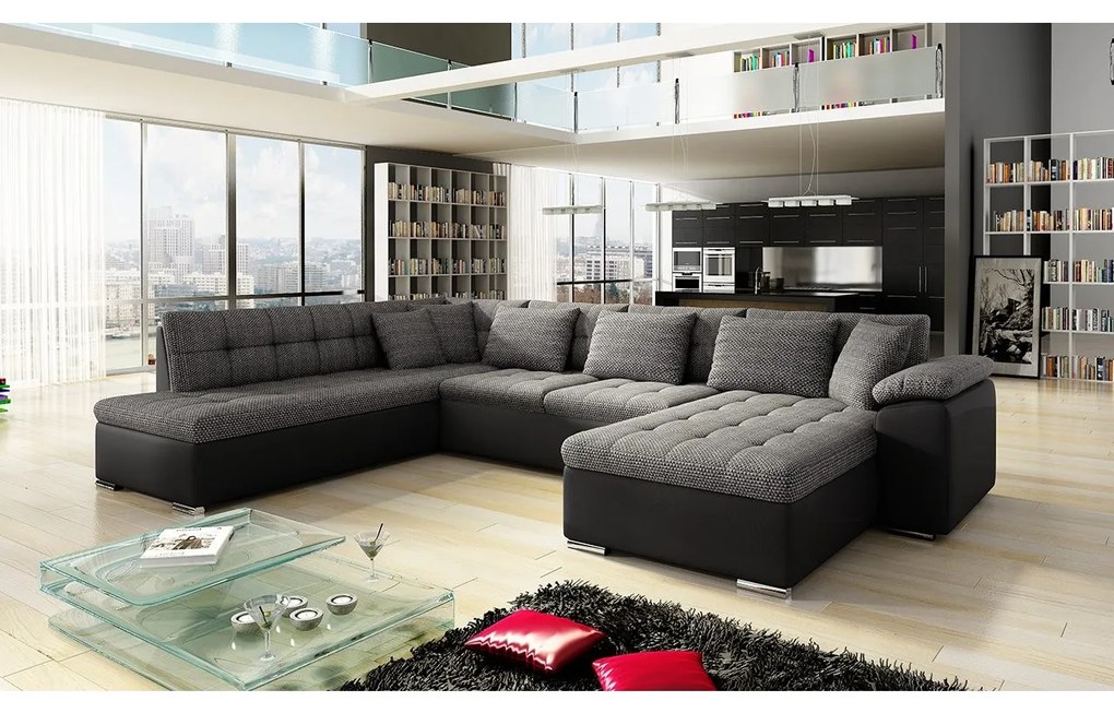 Rohová sedačka Tony s funkciou spania, Dostupné poťahy: Uttario Velvet 2955 + Uttario Velvet 2955 + Uttario Velvet 2979, Strana: Ľavá - U