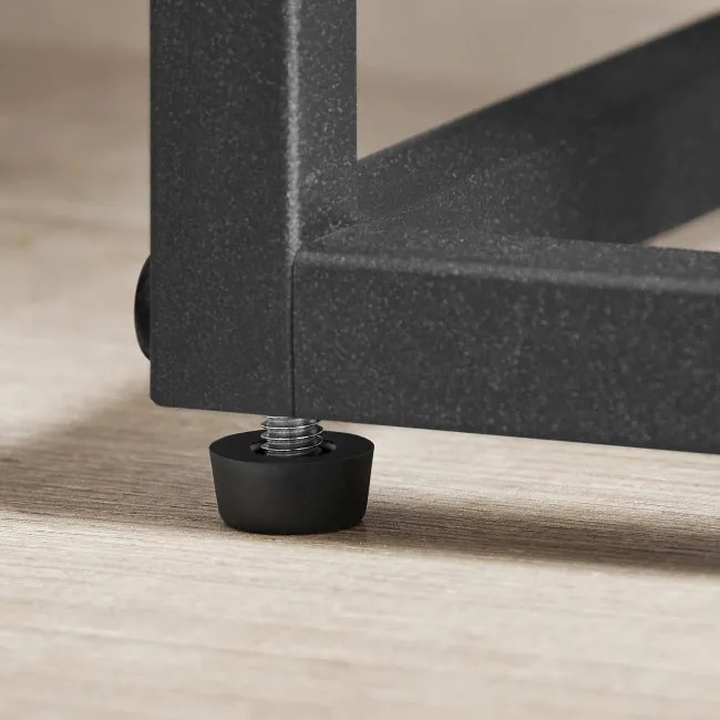 Stojan na kvety so štyrmi policami - mramor / čierne nohy