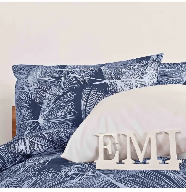 Obliečky bavlnené Alvaro modré EMI, Štandardný set jednolôžko obsahuje 1x 140x200 + 1x 70x90