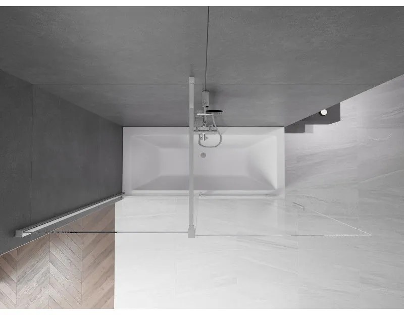 Mexen Velar, 2-krídlová posuvná vaňová zástena 170 x 150 cm, 8mm číre sklo, chrómový profil, 896-170-000-01-01