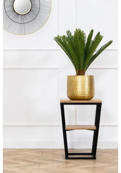 Odkladací stolík EXPAND 57x40 cm čierna/hnedá