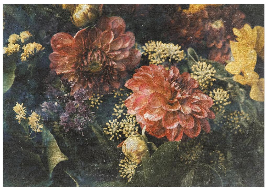Artgeist Fototapeta - Retro Flowers - First Variant Veľkosť: 200x140, Verzia: Standard