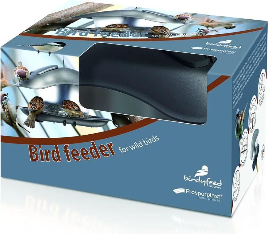 Kŕmidlo pre vtáčikov BirdieFood 24,8 cm antracit
