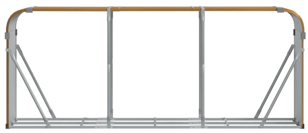 Držiak na polená bledohnedý 234x45x100 cm pozinkovaná oceľ