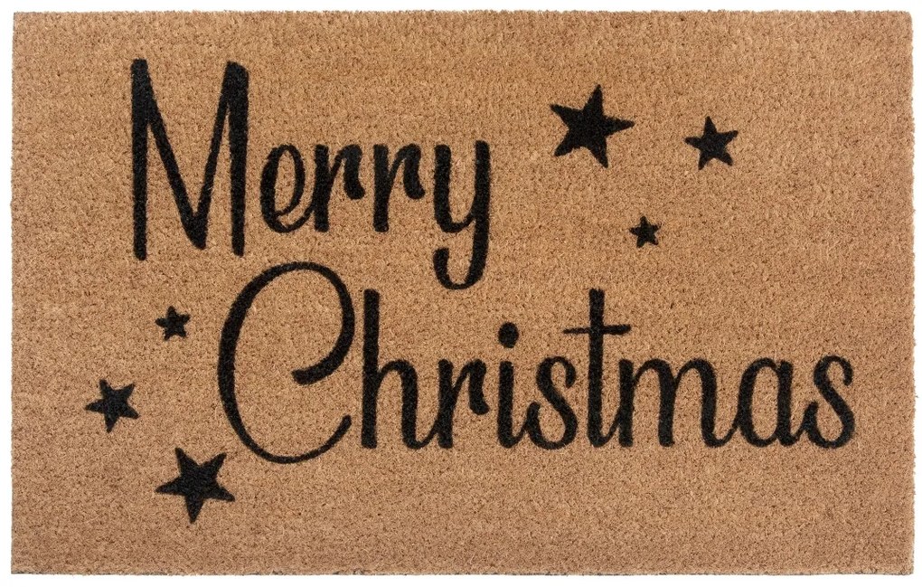 Rohožka Merry Christmas 105697 – na von aj na doma, 45x70, hnedá, chodba / predsieň, Hanse Home