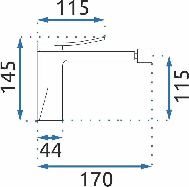 Rea Soul, bidetová batéria, čierna, REA-B9995