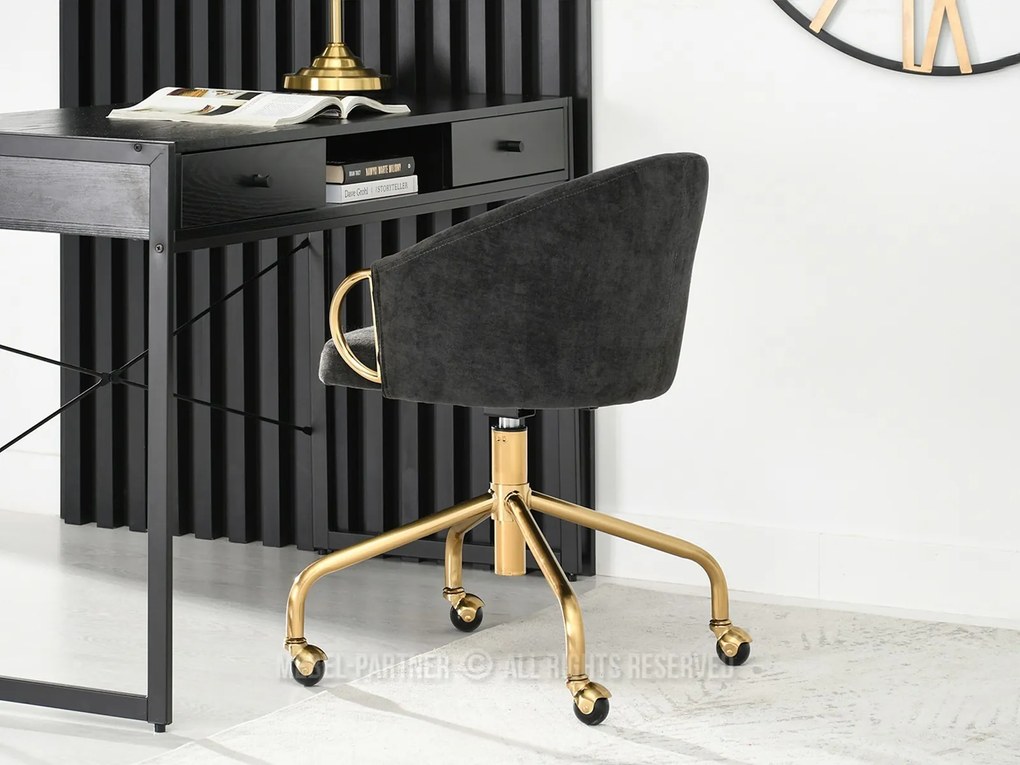 Stolička Carma B (čierna + zlatá). Akcia -19%. Vlastná spoľahlivá doprava až k Vám domov. 1110492