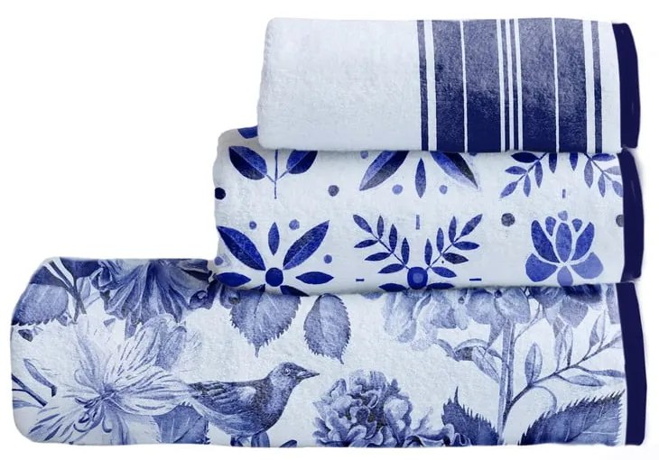 Súprava 3 uterákov Really Nice Things Toalla Blue Birds
