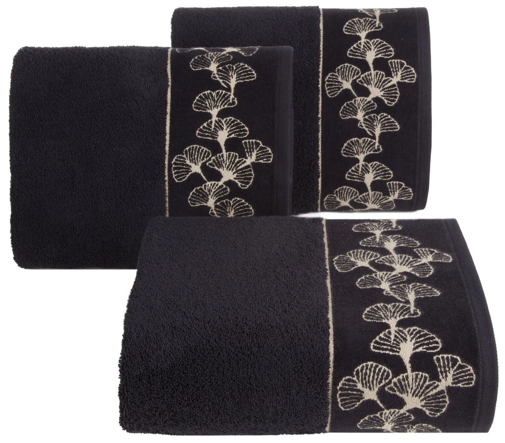 BAVLNENÝ UTERÁK LIMITED COLLECTION VICTORIA10 70X140 CM ČIERNA