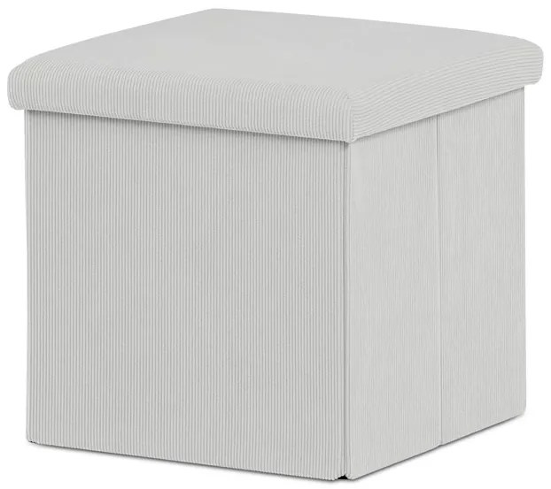 Autronic BONTEC Taburet s úložným priestorom, čierna, menčestrová látka, TAB-471 BK6 Farba: Krémová