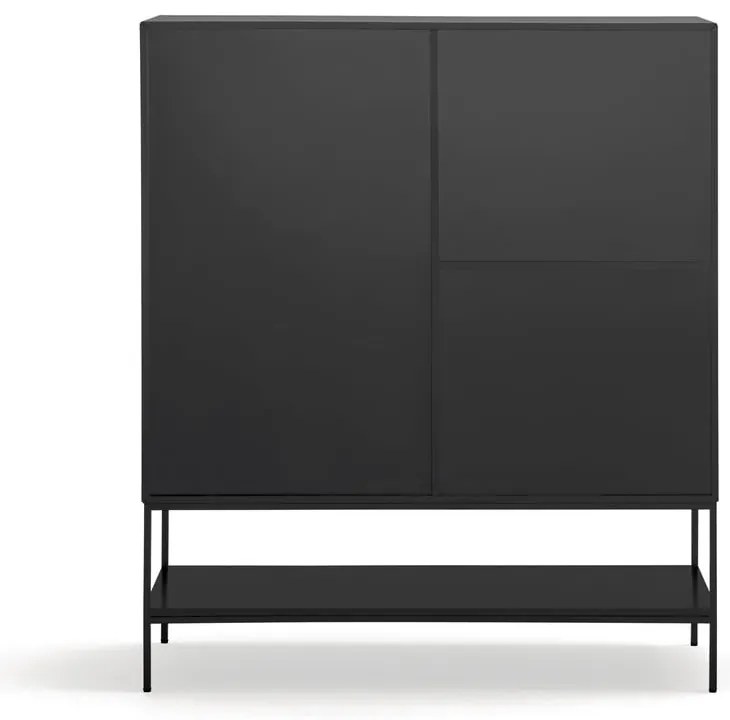 Čierna skrinka 120x140x45 cm Platt – Teulat