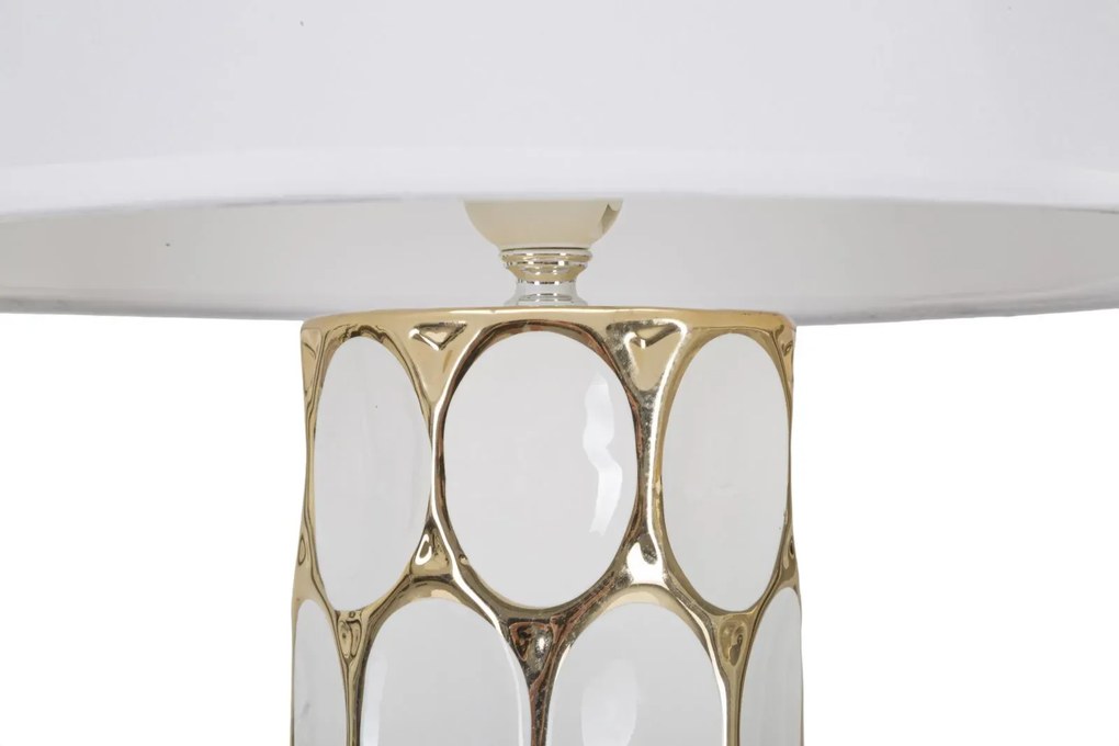 Stolná lampa Glam Carv 56 cm bielo-zlatá