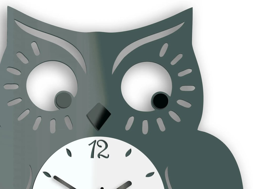 Nástenné hodiny Owl sivé