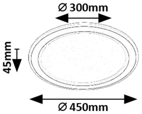 Rabalux 71406 - Stmievateľné stropné svietidlo GOLWEN LED/22W/230V 3000-6500K + diaľkové ovládanie