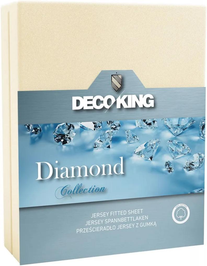 Bavlněné prostěradlo DecoKing DIAMOND krémové