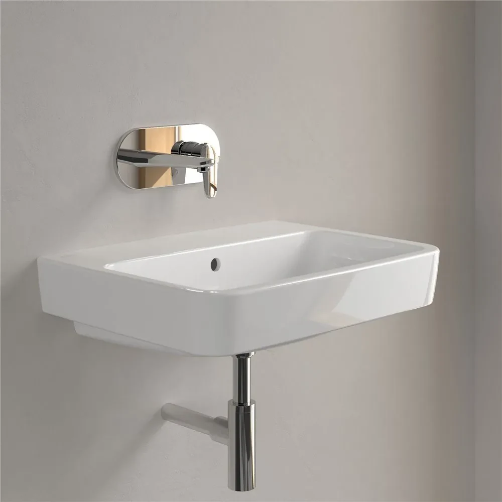 VILLEROY & BOCH O.novo závesné umývadlo bez otvoru (zadná a spodná strana brúsená), s prepadom, 600 x 460 mm, biela alpská, 4A416J01