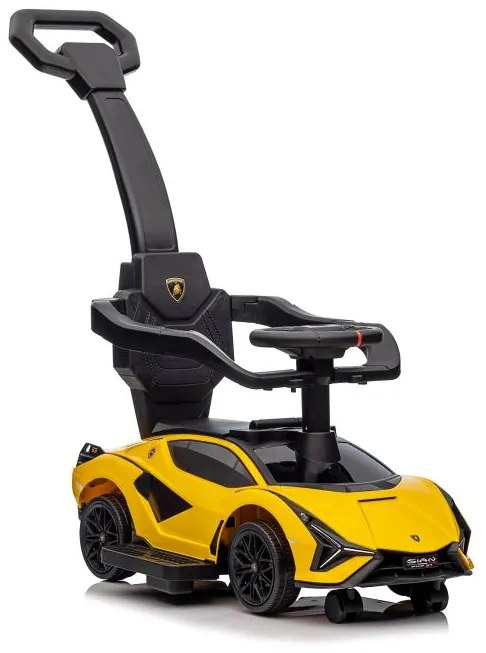 Lean Toys Detské odrážadlo Lamborghini QLS-996T s rúčkou - žlté