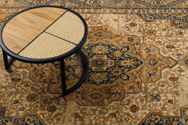 Koberec KESHAN Ornament, strapce 8995/53565 béžový / modrý