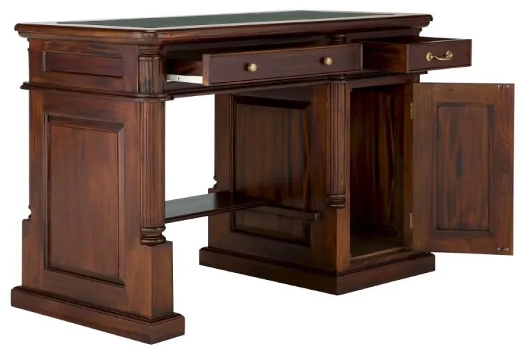 furniture-nabytek.cz - Masívny písací stôl Cambridge z mahagónu, lakovaný, hnedý – 120×60×80 cm
