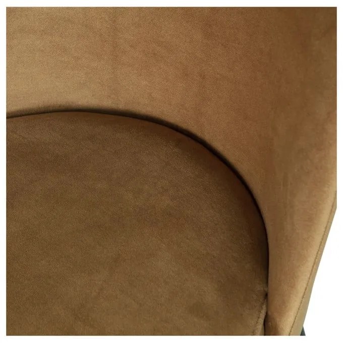 Zamatové jedálenské stoličky v súprave 2 ks v horčicovej farbe Vogue – WOOOD