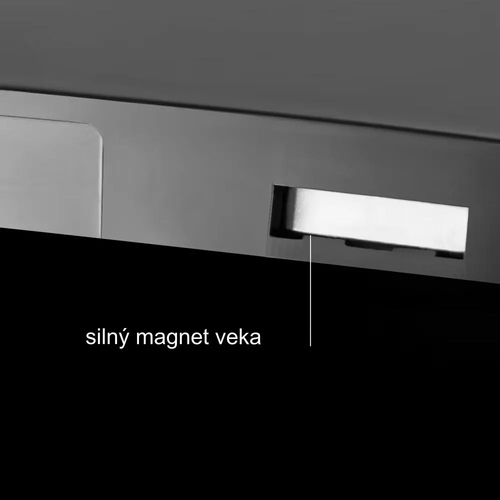 InternetovaZahrada Bezdotykový odpadkový kôš s USB 30l - čierny