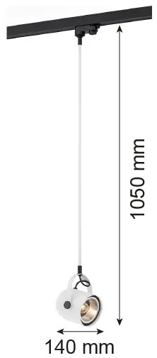 Argon 4312 - Luster do lištového systému NET 1xE27/15W/230V biela