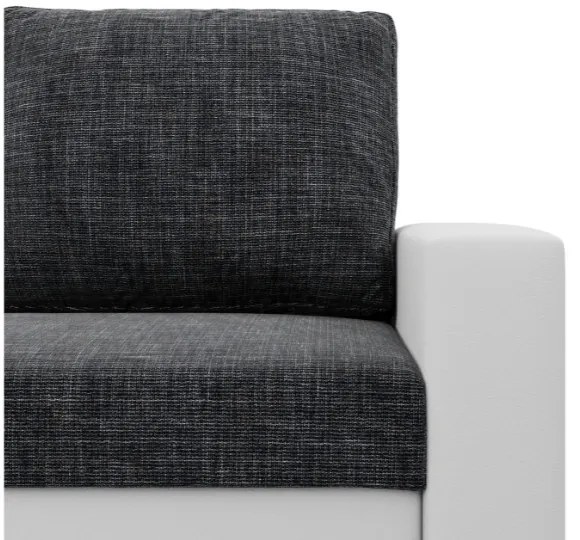 Kreslo LUNA tmavosivé / biele