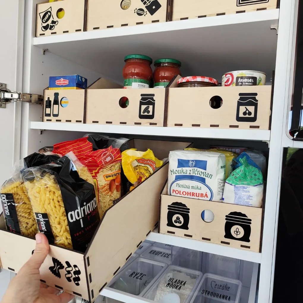 usporadejto.cz Úložný box, drevený 15x50x12cm - do špajze aj do skrine VASKY15