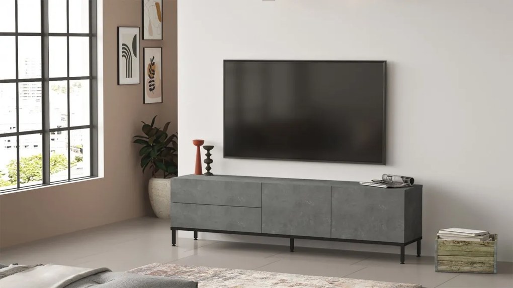 TV stolík Ove III 170 cm sivý