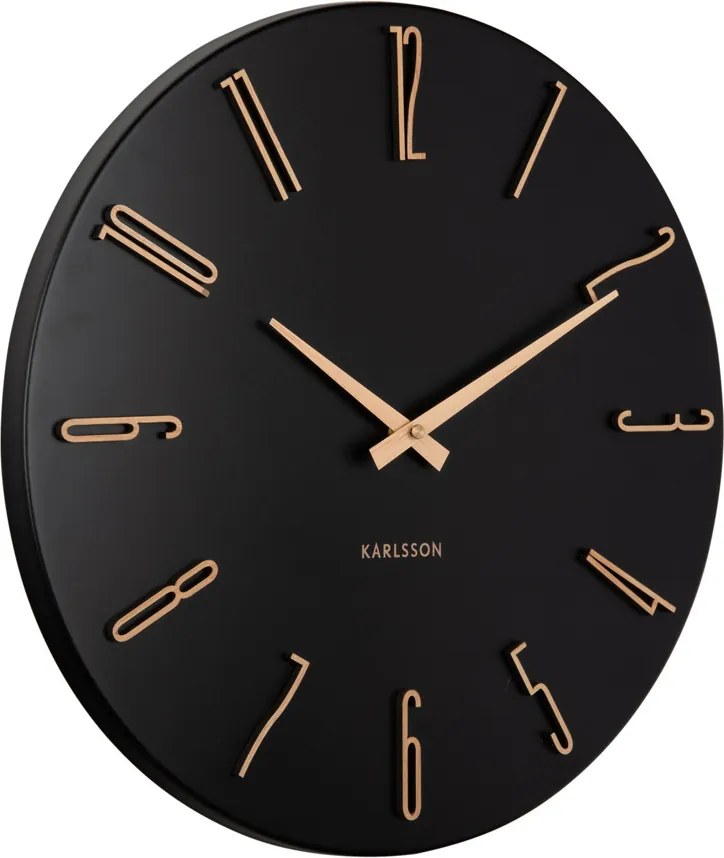 Nástenné hodiny Esmerado Karlsson KA6072BK, 40cm