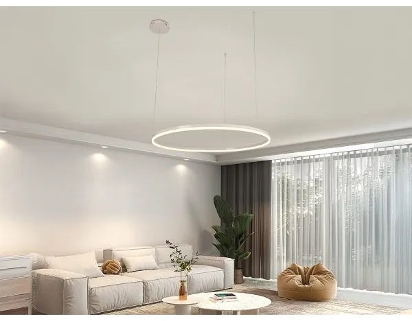 LED Stmievateľný luster na lanku LED/55W/230V 3000-6500K + diaľkové ovládanie