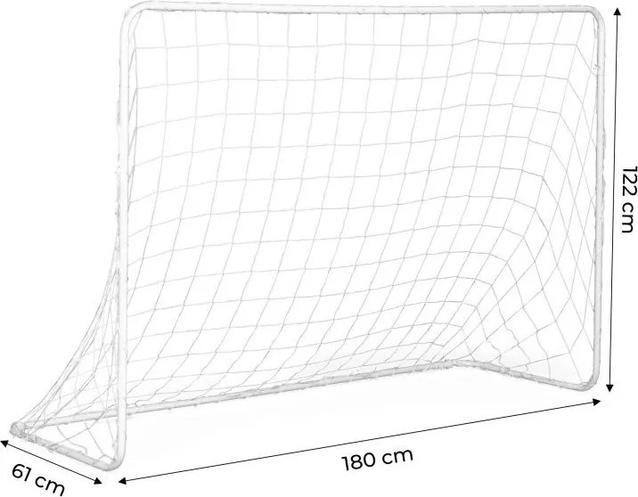 Futbalová bránka so stenou 180x61x122 cm