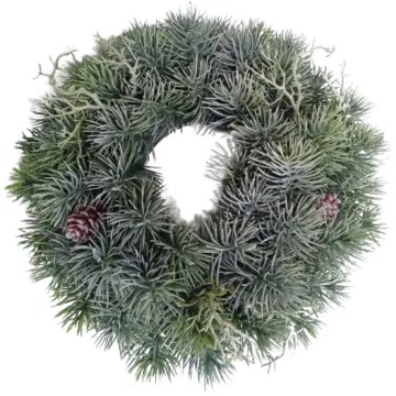 Vianočný veniec čečinový srienistý s trávou, pr. 30 cm