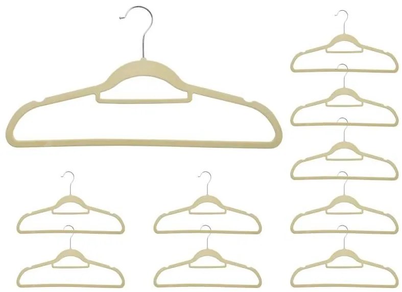 Set 20 ramínek oblečení Loras béžový