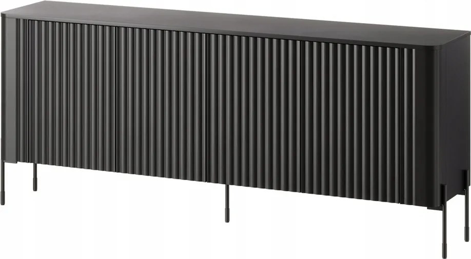Komoda Vera 190 cm čierna