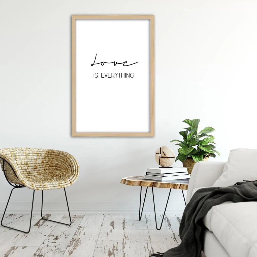 Gario Plagát Love is everything Farba rámu: Bez rámu, Rozmery: 40 x 60 cm