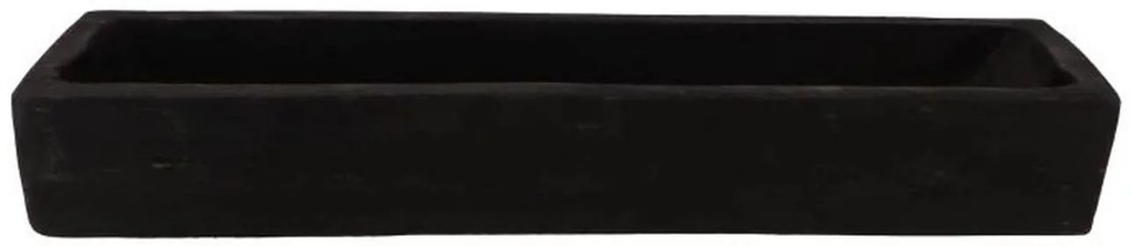 Čierna drevená debnička / podnos na dekorovanie Paulo XL - 60*16*9 cm