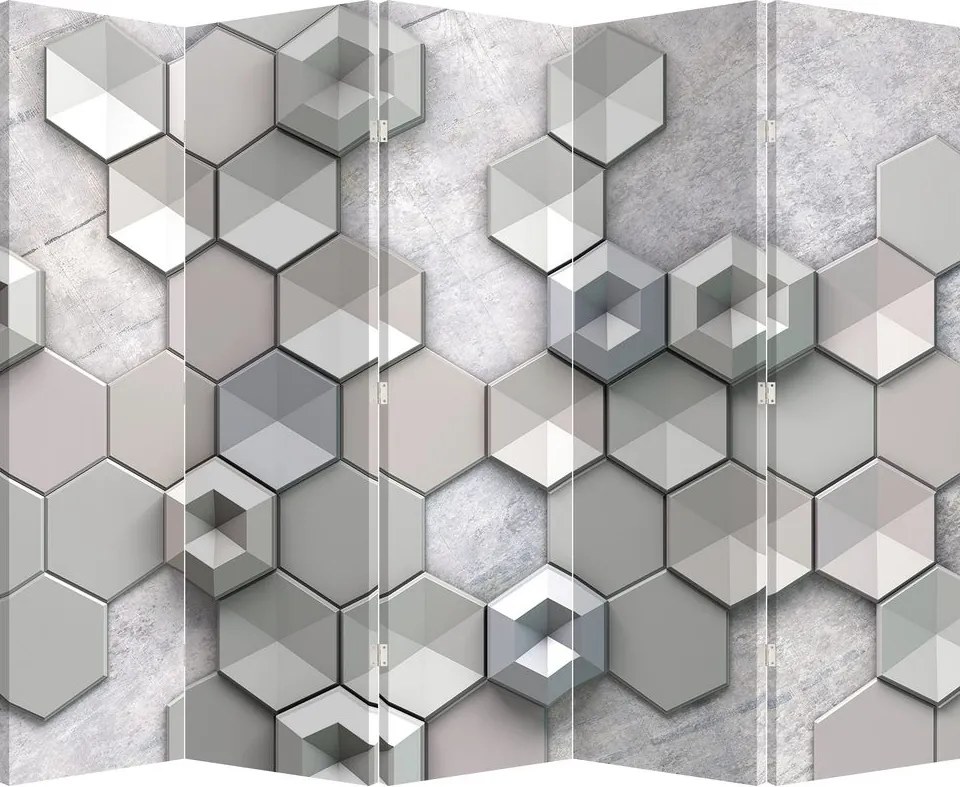 Paraván - 3D abstrakcie (210x170 cm)