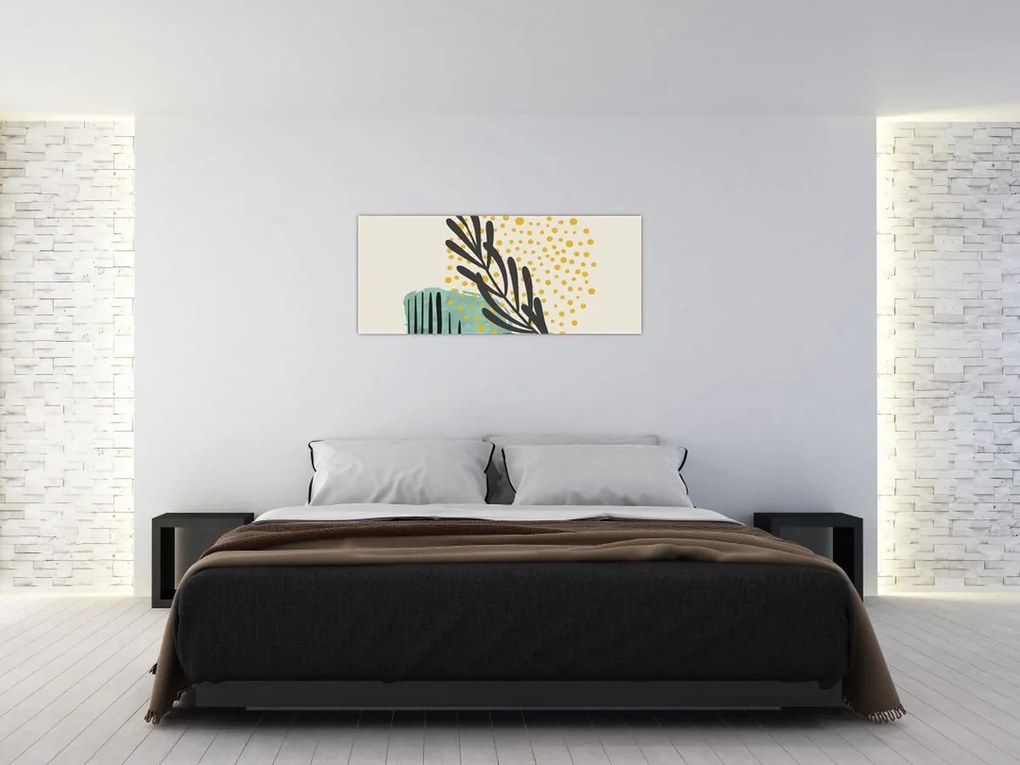 Obraz - Abstraktné listy N⁰3 (120x50 cm)