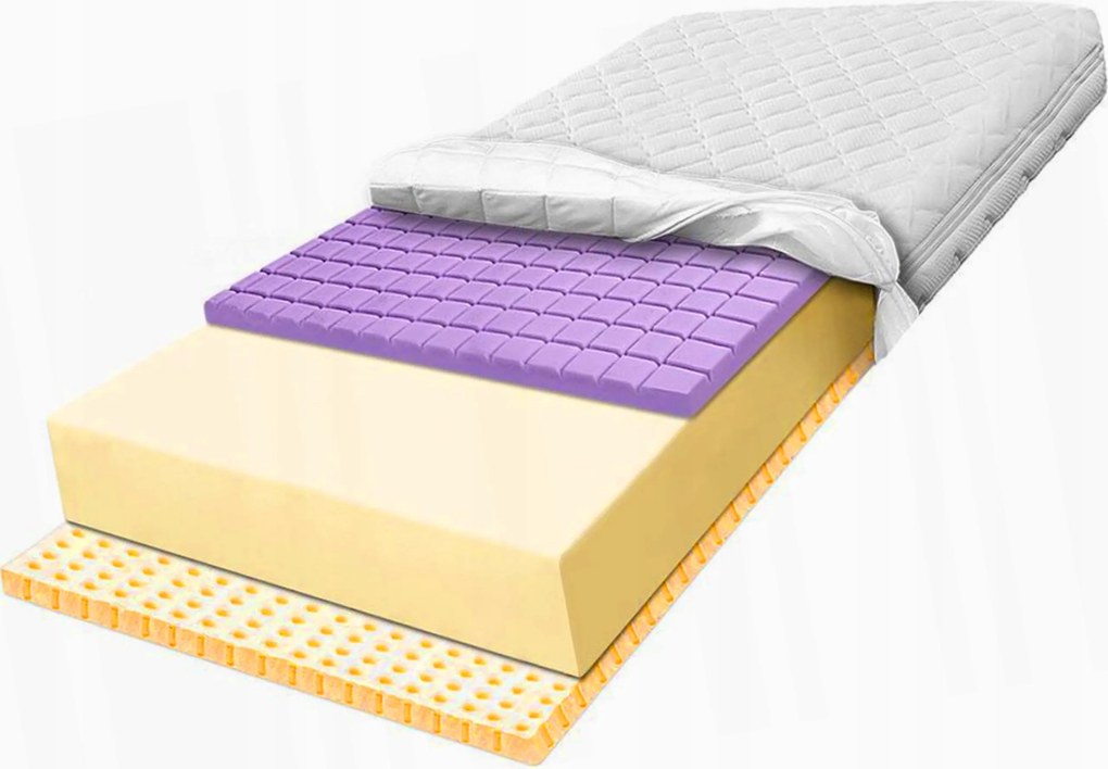 Penový matrac 180x200 latex vzdušný 23 cm stredne tvrdý zónový H2