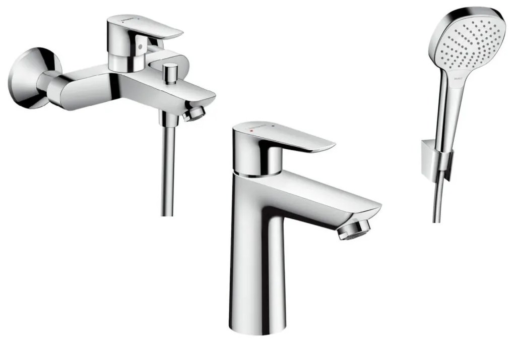 Set vaňová/sprchová batéria Hansgrohe Talis E 71740000, umývadlová batéria Hansgrohe Talis E 71710000, 26425400