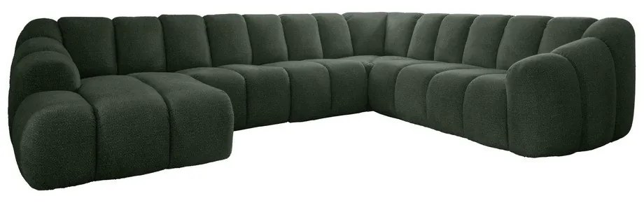 Tmavozelená rohová pohovka (pravý roh/do tvaru "U") Shell – Miuform