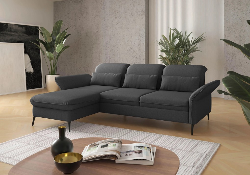 XXXLutz ROHOVÁ SEDAČKA, textil, tmavosivá Sit & More - Sedačky - 000144011836
