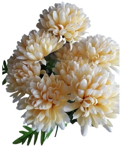 Umelý zväzok Chryzantém, broskyňová, výška 58 cm