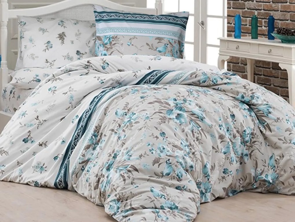 BAVLNENÉ POSTEĽNÉ OBLIEČKY COTTONLOVE EXCLUSIVE PEGGY 200X220 CM, 2KS 70X80 CM VZOROVANÉ