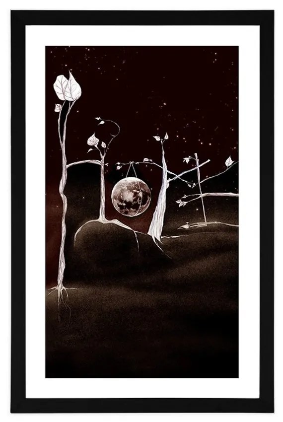 Plagát s paspartou dvojznačný nápis - 60x90 white