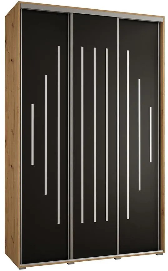 Skriňa 45 Canaris 12 180 artisan/čierna/silver